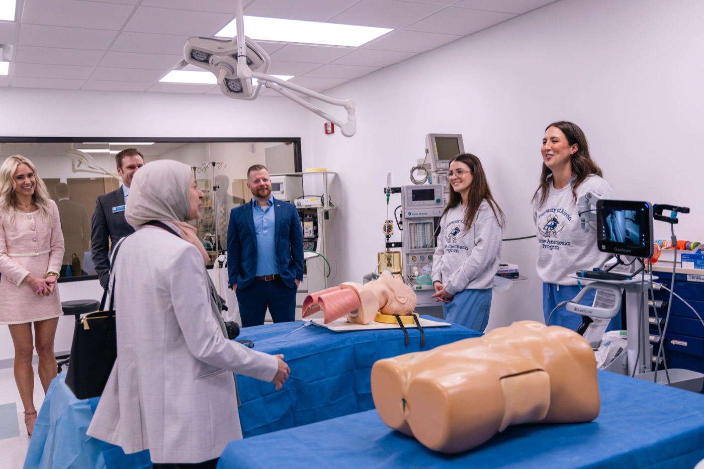 Nurse anesthesia simulation lab at the University of Akron